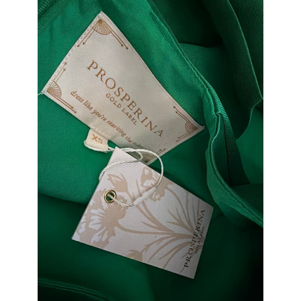 New PROSPERINA MORRIGAN EMERALD GREEN PEPLUM TOP XS - Picture 6 of 6